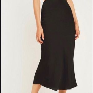 NWOT Urban Outfitters Silk Midi Skirt